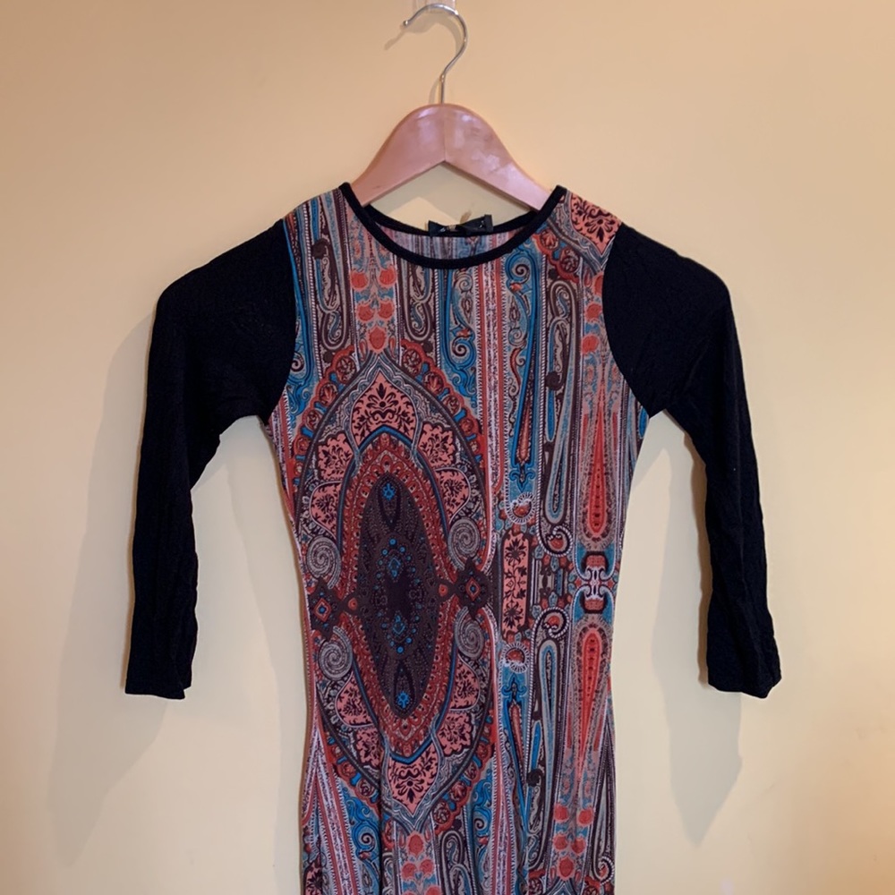 Club L Patterned Midi Dress *read description!